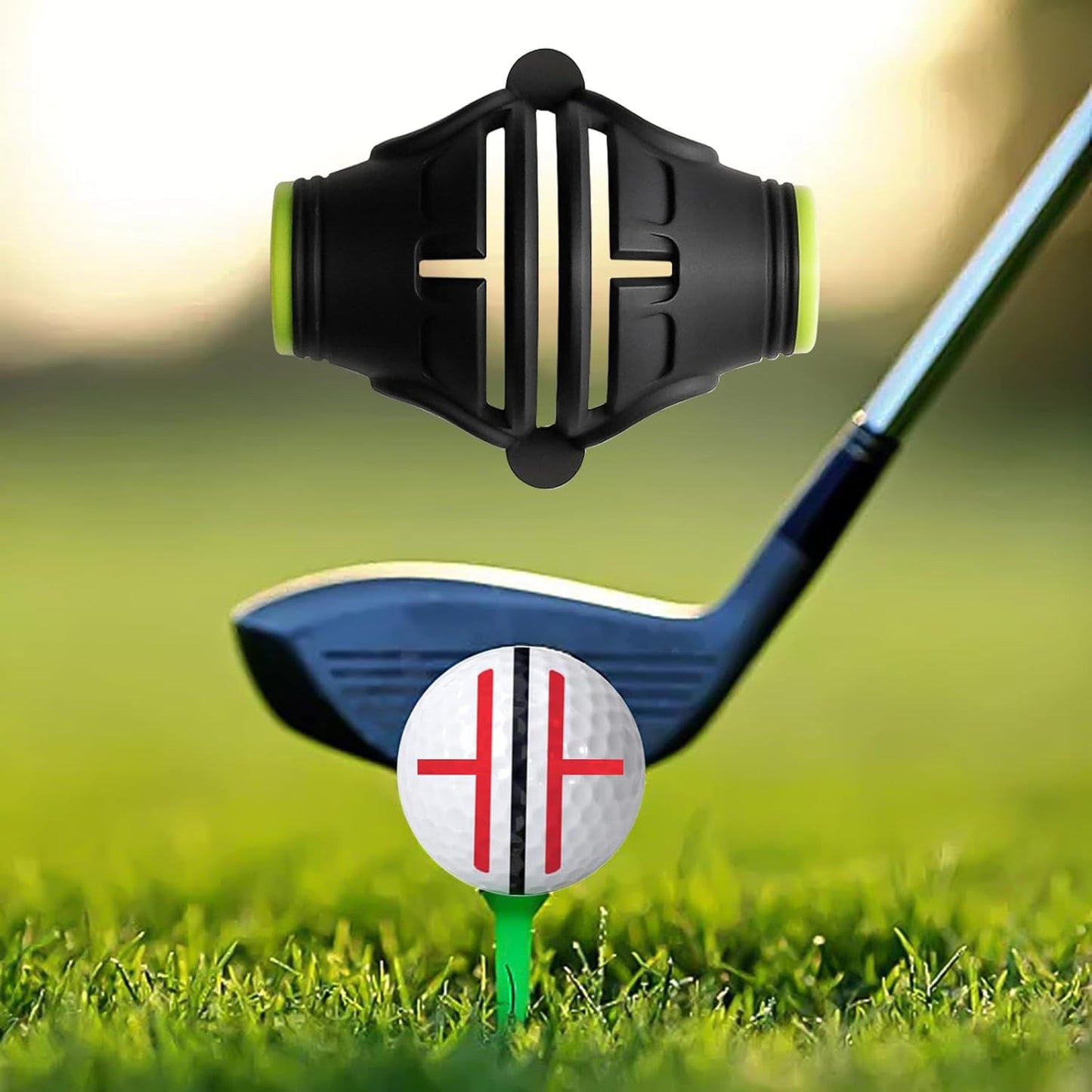 7 Pack Golf Ball Marker Golf Ball Line Marker Tool, 1 x 360° Triple-Line Marker Stencil, 1 x Golf Ball Marker Stencil, 6 in 1 x Letter Stencils Kit, 4 Color Golf Ball Markers, Golf Accessories