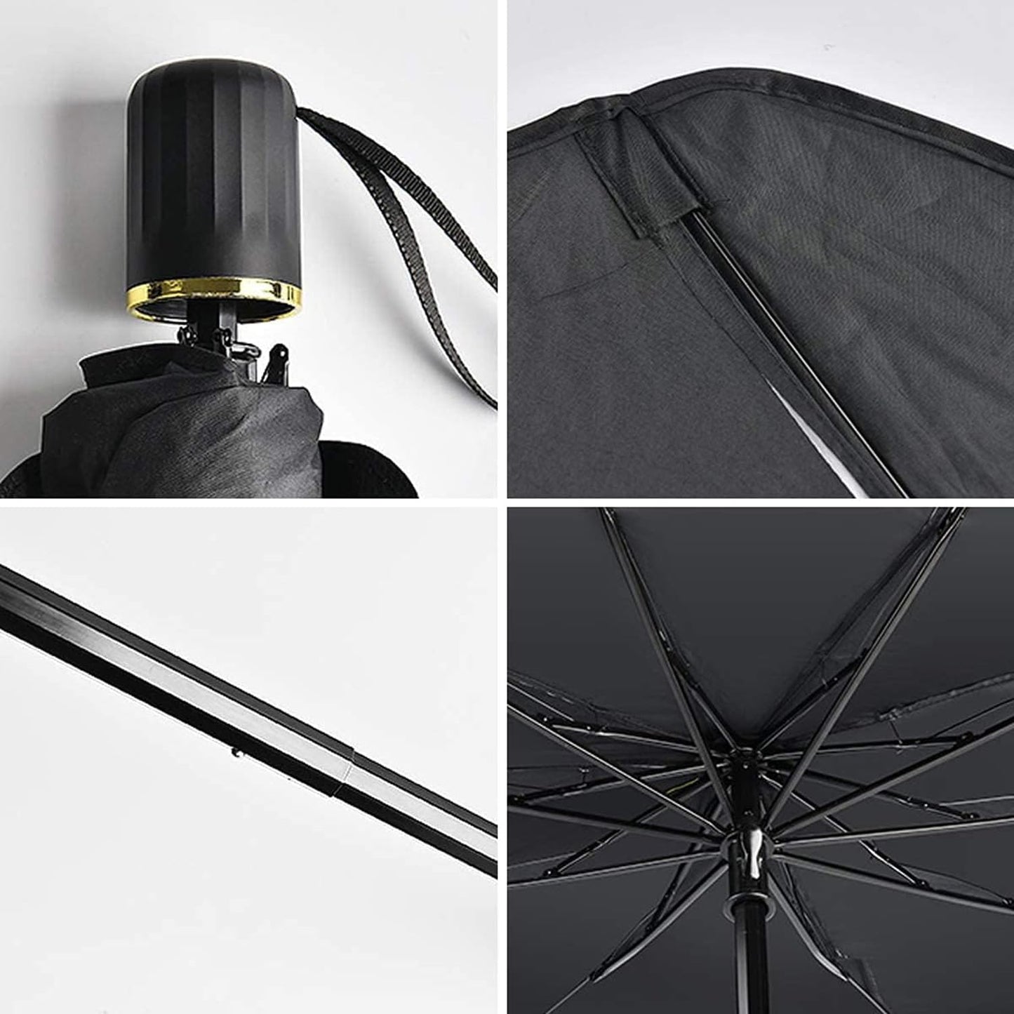 Car Sun Shade,for Car Front Windshield, Car Umbrella Sun Shade Cover, Foldable UV Reflector And Heat, Sunshade for Cars, Fits Most Vans SUVS (57 x 31 In)