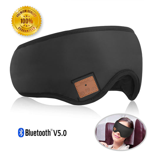 CyanCloud Wireless Eye Mask, Bluetooth Sleep Mask, Sleep Headphone, Handsfree Adjustable Washable Headphones, Built-in Speakers Microphone, for Air Travel, Sleeping, Meditation, AMSR and Insomnia