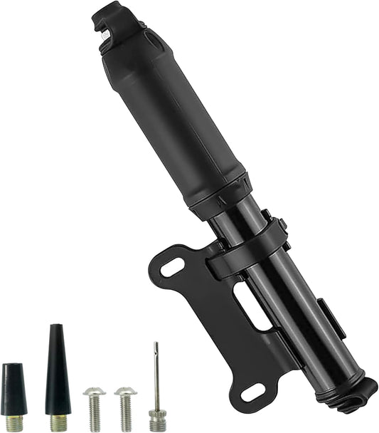 CyanCloud Mini Bike Pump,Bicycle Pump Portable, Universal American and French valves, no Need to Change valves for Road and Mountain Bikes, Scooter tire Pumps.