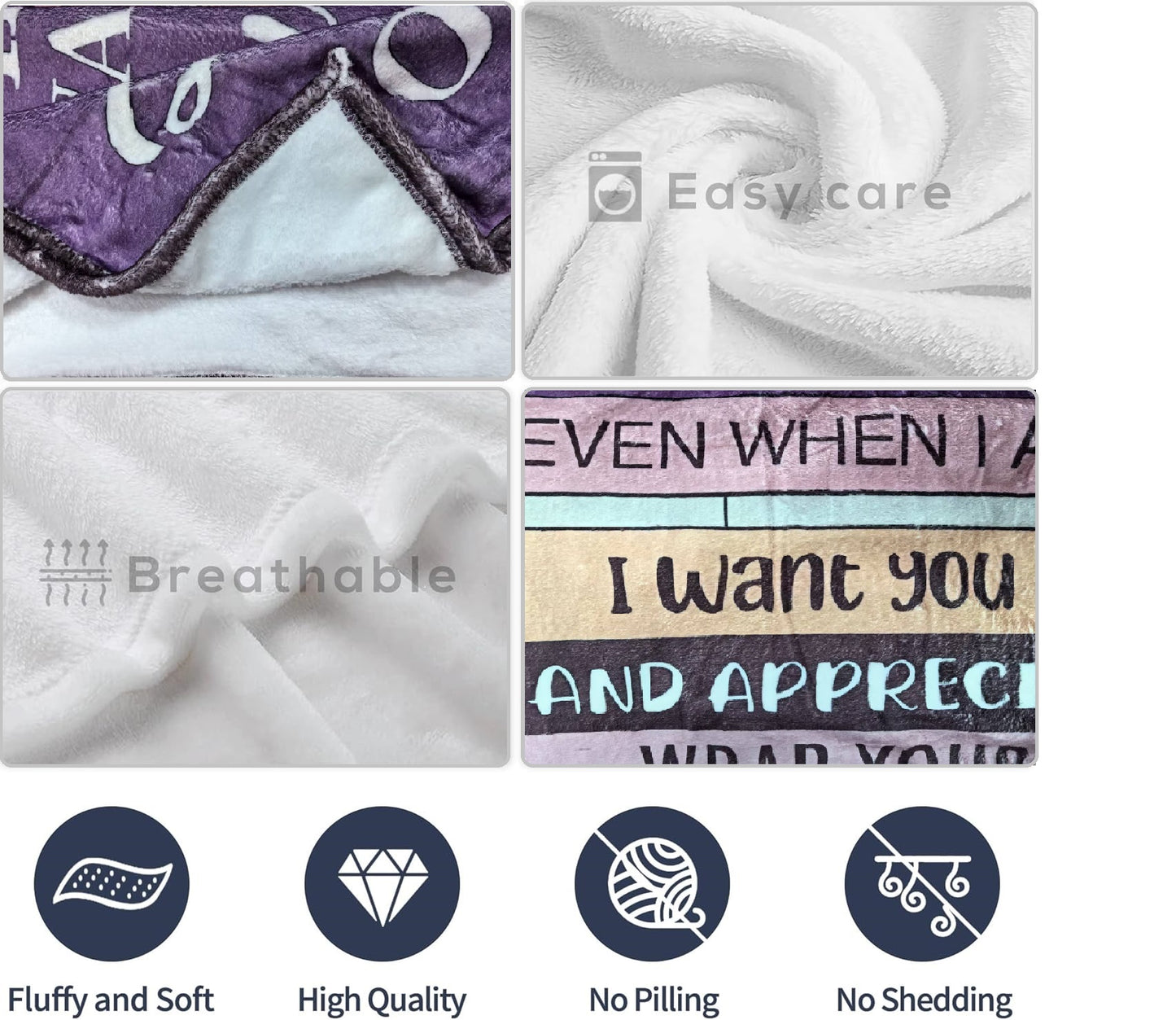 CyanCloud Grandma Gifts Blanket, Grandma Birthday Gifts, Throw Blanket 150x130CM Gifts for Grandma,  Soft Flannel Blanket Presents for Grandma Mothers Day Birthday Gifts