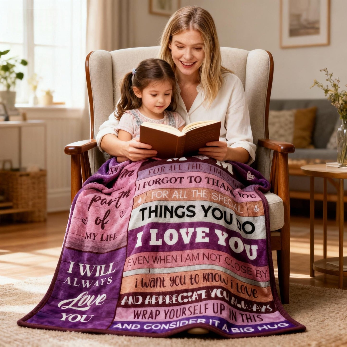 CyanCloud Gifts for Mum Blanket, Mum Birthday Gifts, Throw Blanket 150x130CM Gifts for Mummy from Daughter Son,  Soft Flannel Blanket Presents for Mum Mothers Day Birthday Gifts