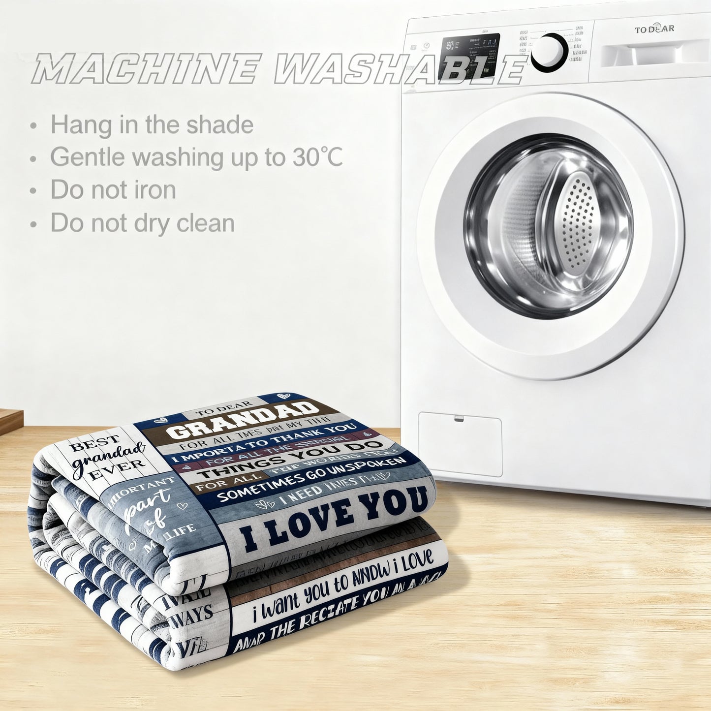 CyanCloud Grandad Gifts Blanket, Grandad Birthday Gifts, Throw Blanket 150x130CM Gifts for Grandad,  Soft Flannel Blanket Presents for Grandad Fathers Day Birthday Gifts