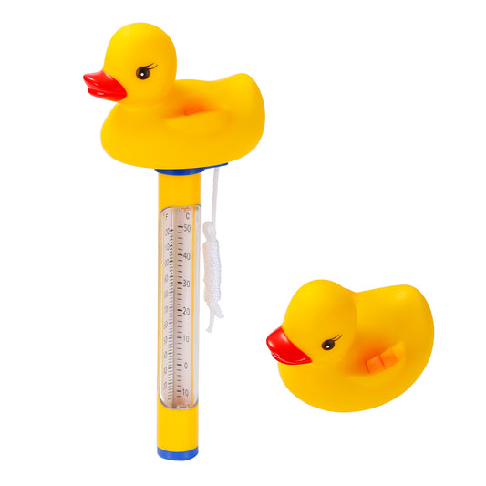 CyanCloud Pool Thermometer Floating, Swimming Pool Thermometer Outdoor/Indoor Bath Water, Hot Tub, Spa,Yellow Duck