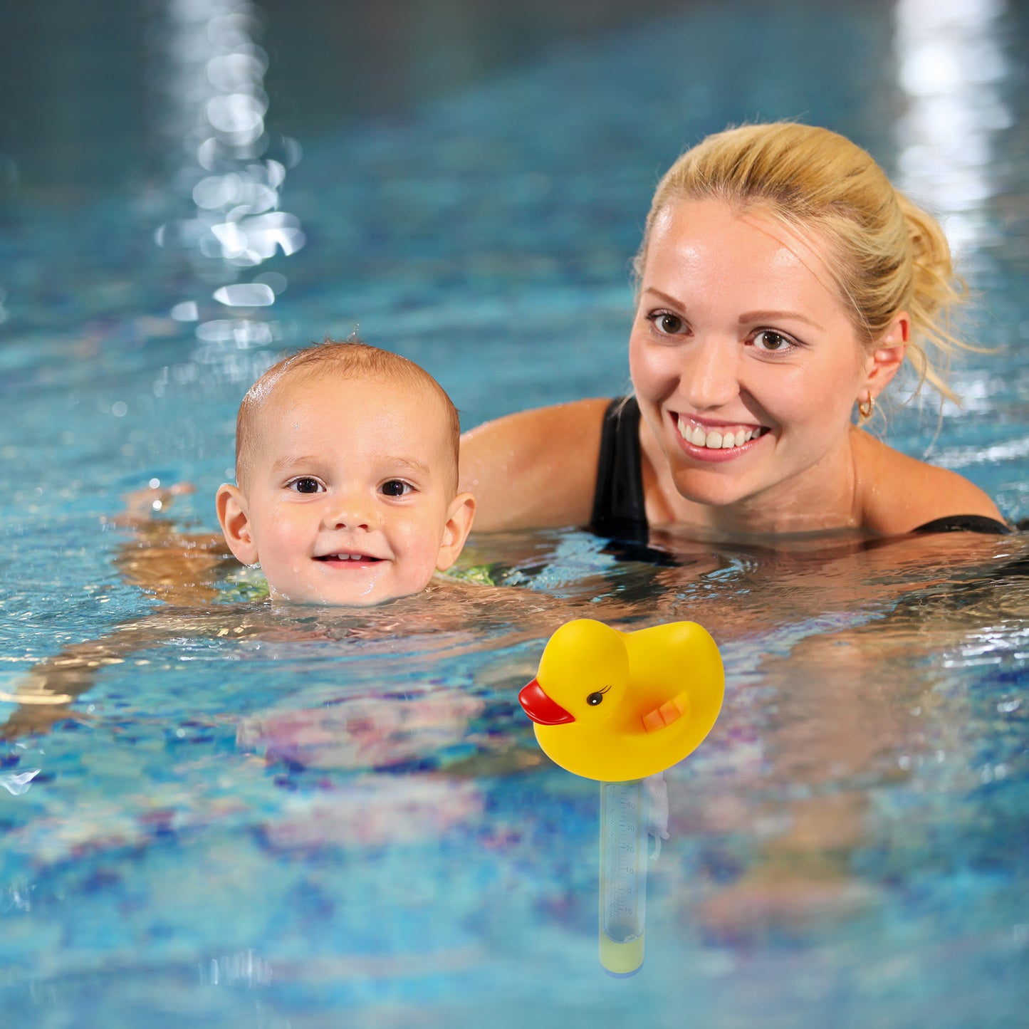CyanCloud Pool Thermometer Floating, Swimming Pool Thermometer Outdoor/Indoor Bath Water, Hot Tub, Spa,Yellow Duck